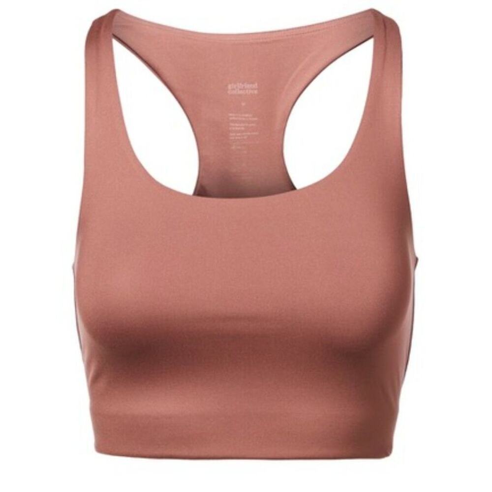Girlfriend Collective Paloma Sports Bra Rose‎ Quartz XS Racerback